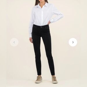 Kut from the Kloth Diana Corduroy Relaxed Fit‎ Skinny - Black - Size 4